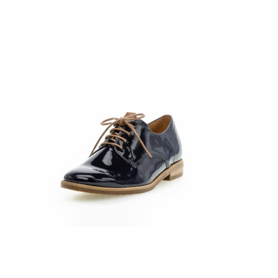 Gabor 42.065.96 blauw lak veterschoentje bij Krisman & Westeneng
