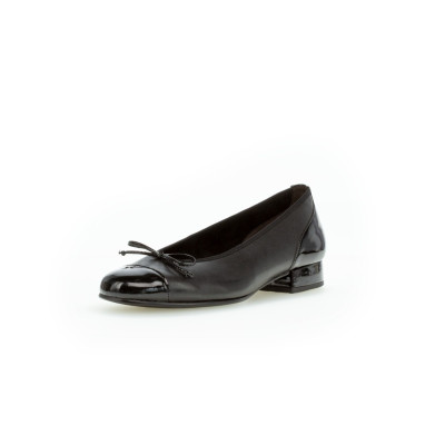 Gabor ballerina op hak | 06.102.67 zwart | Krisman & Westeneng