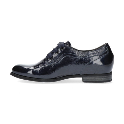 Durea 6241 blauw lak H-wijdte veterschoen bij Krisman & Westeneng