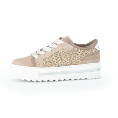 Gabor dames sneaker / veterschoen | 86.492.84 | Beige | G-wijdte
