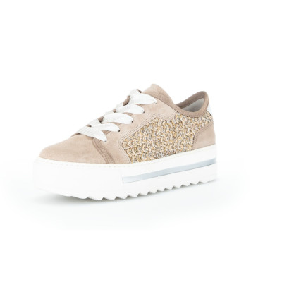 Gabor dames sneaker / veterschoen | 86.492.84 | Beige | G-wijdte