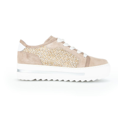 Gabor dames sneaker / veterschoen | 86.492.84 | Beige | G-wijdte