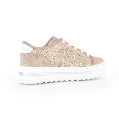 Gabor dames sneaker / veterschoen | 86.492.84 | Beige | G-wijdte