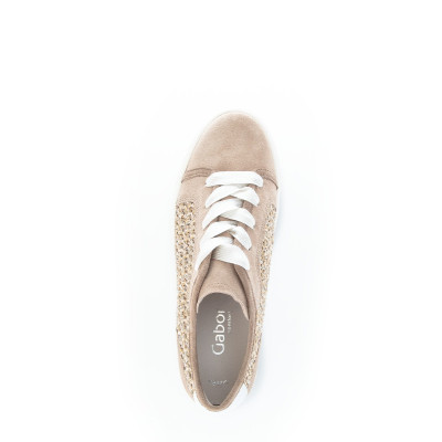 Gabor dames sneaker / veterschoen | 86.492.84 | Beige | G-wijdte