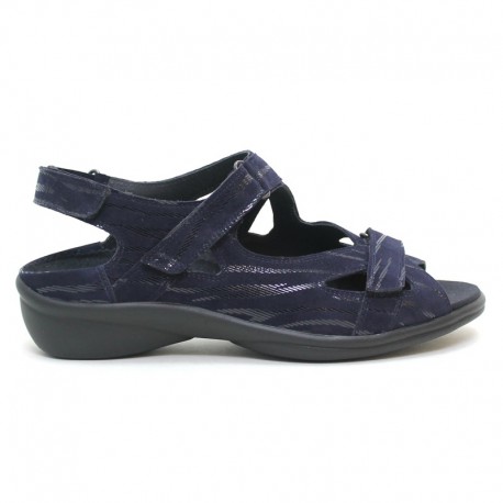 Durea sandaal 7258 blauw H-wijdte bij Krisman & Westeneng