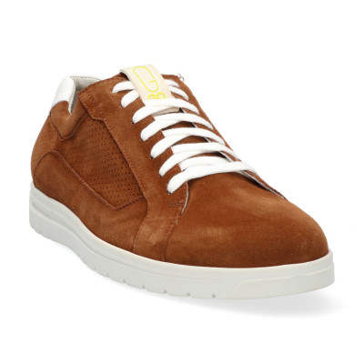 Gijs Go sneaker 2055 cognac suede H-wijdte bij Krisman & Westeneng