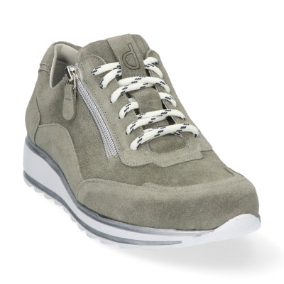 Durea sneaker E-wijdte 6263 khaki bij Krisman & Westeneng