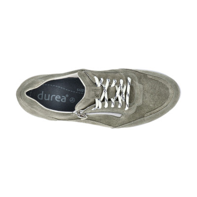 Durea sneaker E-wijdte 6263 khaki bij Krisman & Westeneng