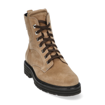 Durea E-wijdte veterlaars 9758 beige bij Krisman & Westeneng