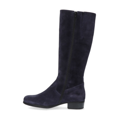 Durea lange laars 9644 blauw suede H-wijdte bij Krisman & Westeneng 