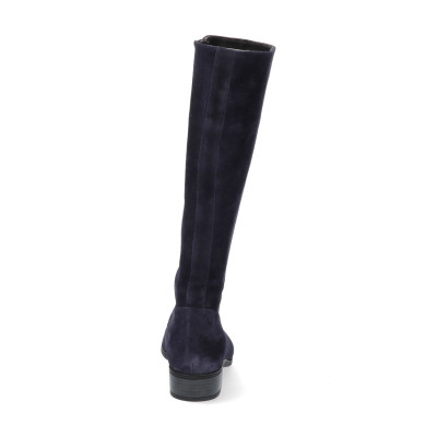 Durea lange laars 9644 blauw suede H-wijdte bij Krisman & Westeneng 