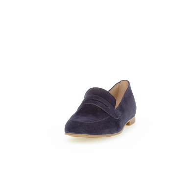 Gabor blauw suede instapper 45.213.16 bij Krisman&Westeneng