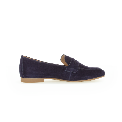 Gabor blauw suede instapper 45.213.16 bij Krisman&Westeneng