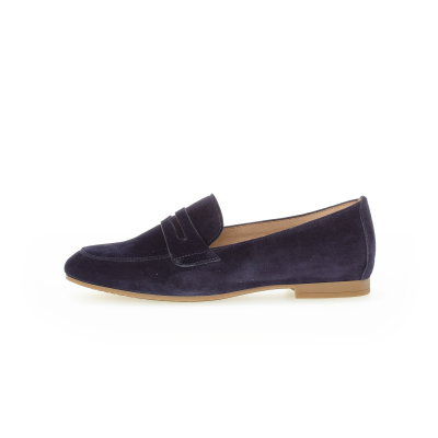 Gabor blauw suede instapper 45.213.16 bij Krisman&Westeneng