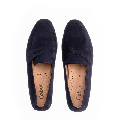 Gabor blauw suede instapper 45.213.16 bij Krisman&Westeneng
