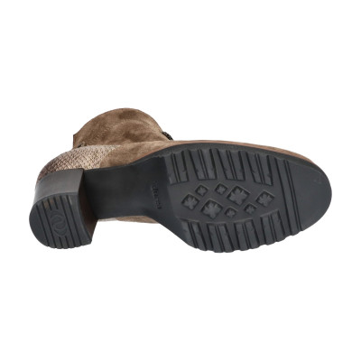 Durea veterlaarsje op hak taupe suede wijdte H 9777 bij Krisman