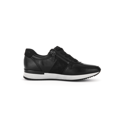 zwart leer  Gabor sneaker 33.420.27   bij Krisman&Westeneng