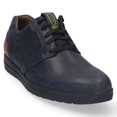 Gijs sneaker wijdte K d.blauw/cognac 2054 bij Krisman&Westeneng