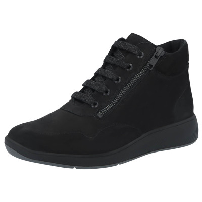 Solidus hoge veterschoen wijdte K zwart - Krisman & Westeneng schoenen