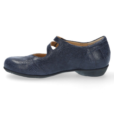 blauw Durea bandschoen 5737 wijdte H 0855 bij Krisman&Westeneng