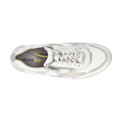 Durea wijdte K wit combi sneaker 6252 bij Krisman&Westeneng