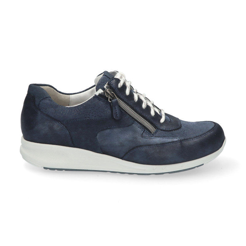 Blauw Durea sneaker wijdte G 6260-174 bij Krisman&Westeneng