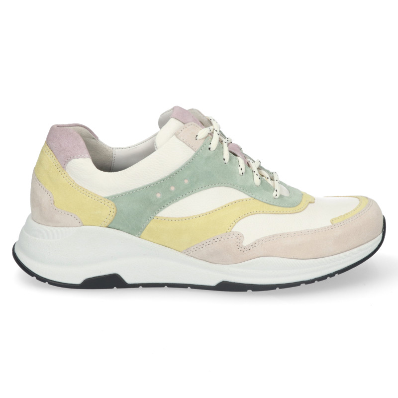 Durea K-wijdte sneaker avorio/l.geel/wit 6267 bij Krisman&Westeneng