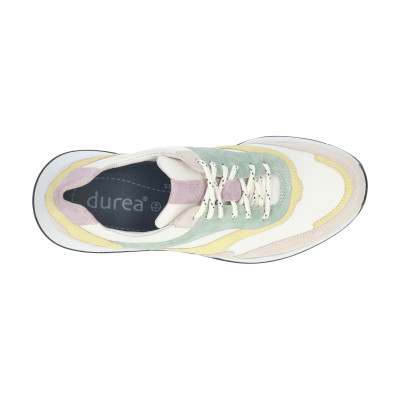 Durea K-wijdte sneaker avorio/l.geel/wit 6267 bij Krisman&Westeneng