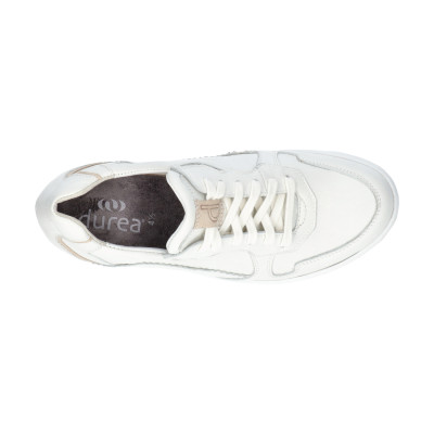 Durea wit leer sneaker wijdte H 6275 bij Krisman & Westeneng