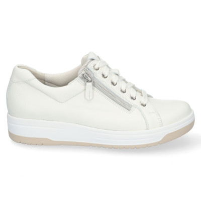 Wit leren Durea sneaker wijdte H 6291 bij Krisman & Westeeng