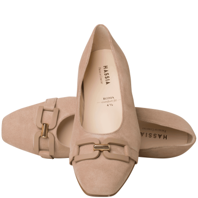 Hassia beige pump Roma 302632 kleur 2300 bij Krisman & Westeneng
