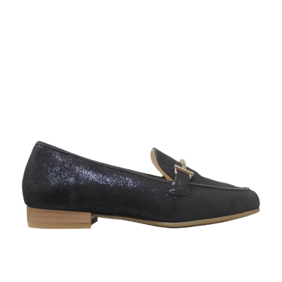 Ara instapper blauw met zilveren bit bij Krisman en Westeneng schoenen