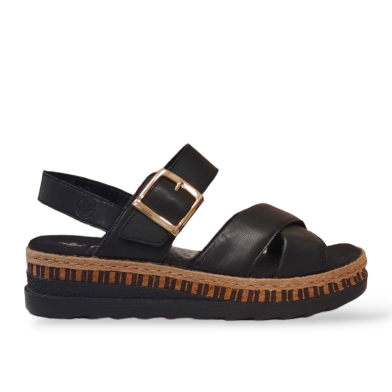 Rieker sandaal zwart V7951 | Krisman & Westeneng schoenen