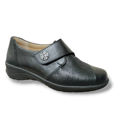 Solidus 42003 zwart comfortschoen, klitteband bij Krisman & Westeneng