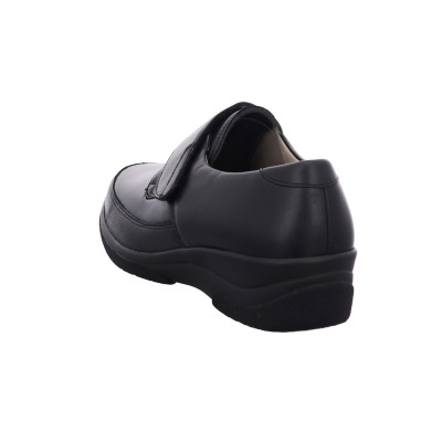 Solidus klittenbandschoenzwart stretchleer | 23582 Hedda | extra soft