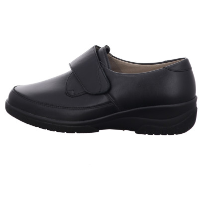 Solidus klittenbandschoenzwart stretchleer | 23582 Hedda | extra soft