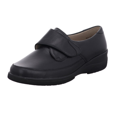 Solidus klittenbandschoenzwart stretchleer | 23582 Hedda | extra soft