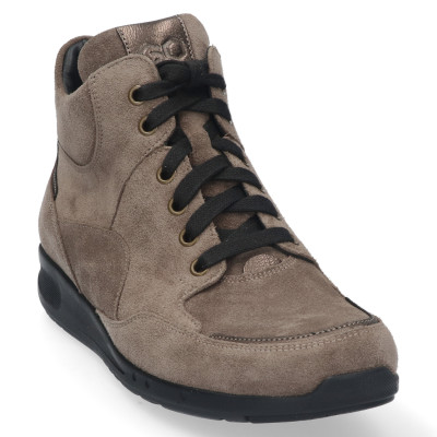 Durea H-wijdte hoge veterschoen grijs/taupe 9735 bij Krisman&Westeneng