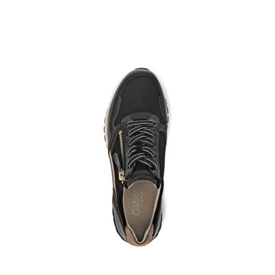 Gabor H-wijdte veterschoen schwarz/whisky 56.378.67 bij Krisman&Westeneng