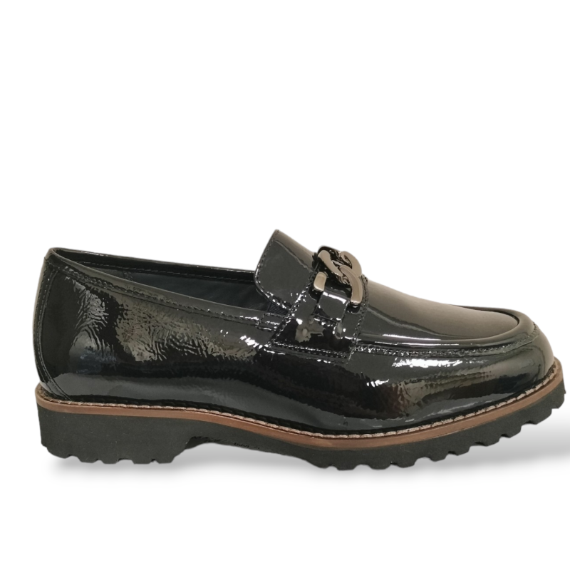 Sioux instapper 67767 Meredith Blauw lak H-wijdte uitneembaar voetbed