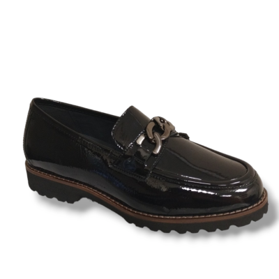 Sioux instapper 67767 Meredith Blauw lak H-wijdte uitneembaar voetbed