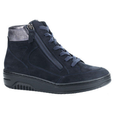 Hartjes K-wijdte hoge veterschoen blauw 172.1707 bij Krisman&Westeneng