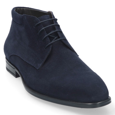 Gijs heren boot blauw suede wijdte K 2142 bij Krisman&Westeneng