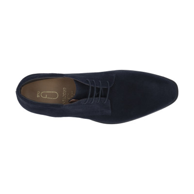 Gijs heren boot blauw suede wijdte K 2142 bij Krisman&Westeneng