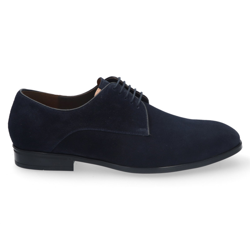 blauw suede Gijs veterschoen wijdte h 2141 bij Krisman&Westeneng