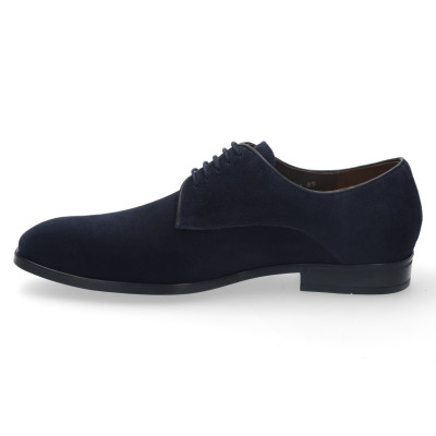 blauw suede Gijs veterschoen wijdte h 2141 bij Krisman&Westeneng