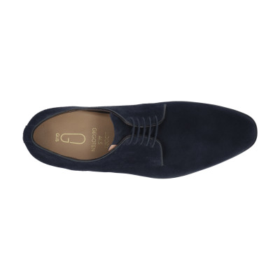 blauw suede Gijs veterschoen wijdte h 2141 bij Krisman&Westeneng