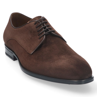 Gijs bruin suede veterschoen wijdte K 2141 bij Krisman&Westeneng