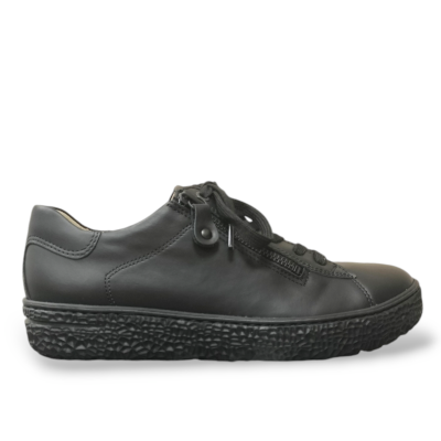 Hartjes Phil 1621402 veterschoen met rits, zwart glad leer H- wijdte