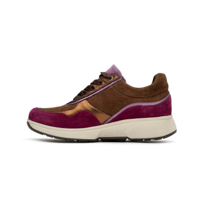 Xsensible Stretchwalker sneaker Lima bruin combi bij Krisman&Westeneng